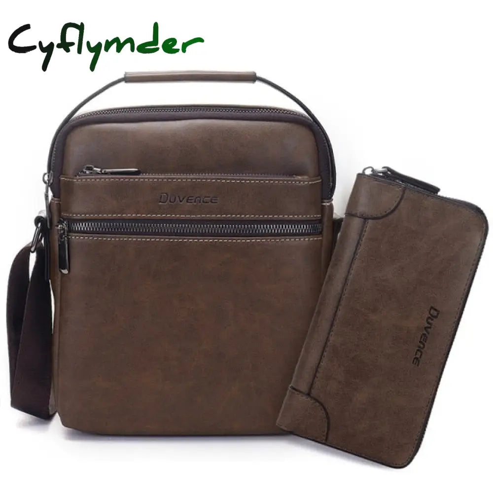 Cyflymder Brand Men Shoulder Bag For 10.4 Inches Ipad Pu Leather Business Messenger Bags Large Man