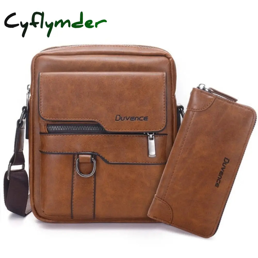 Cyflymder Brand Men Shoulder Bag For 10.4 Inches Ipad Pu Leather Business Messenger Bags Large Man