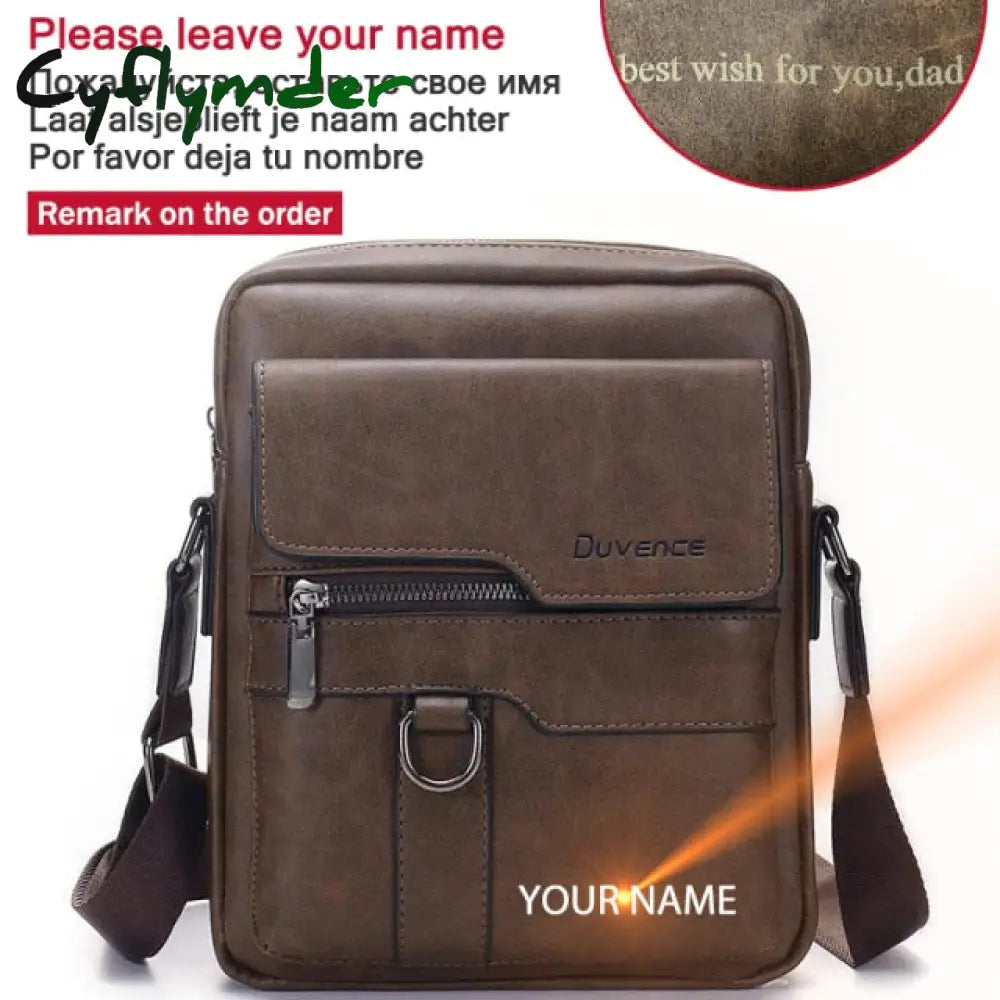 Cyflymder Brand Men Shoulder Bag For 10.4 Inches Ipad Pu Leather Business Messenger Bags Large Man