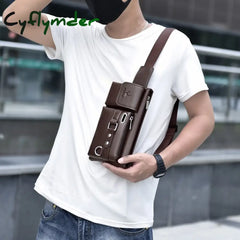 Cyflymder Brand Men’s Waist Bag Leather Male Fanny Pack New Shoulder Chest Bags For Phone Travel