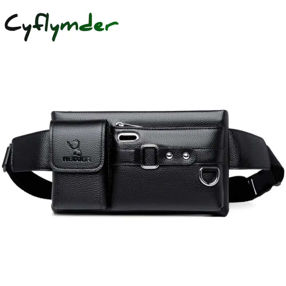 Cyflymder Brand Men’s Waist Bag Leather Male Fanny Pack New Shoulder Chest Bags For Phone Travel