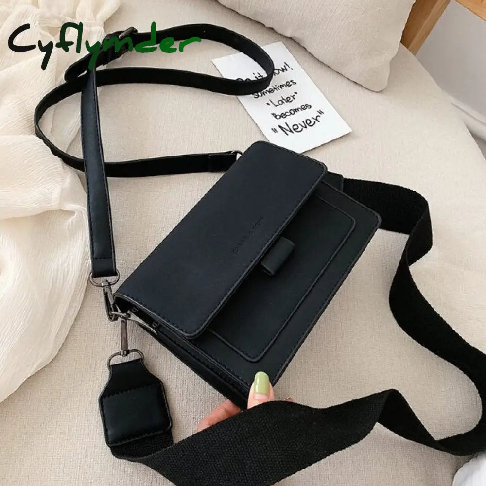 Cyflymder Broadband Leather Shoulder Crossbody Bags For Women New Female Messenger Bag Luxury