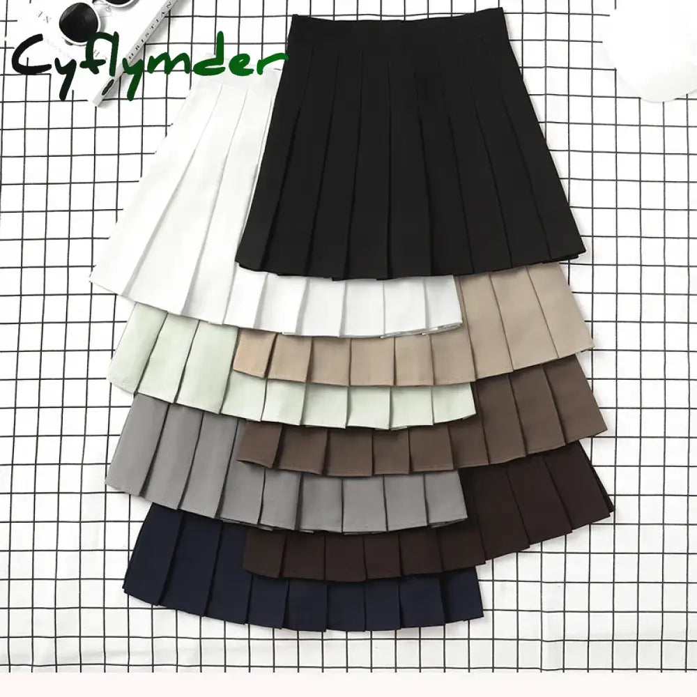 Cyflymder Brown Skirt Ladies Summer Clothes Women’s High Waist Harajuku Korean Style Black Mini