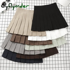 Cyflymder Brown Skirt Ladies Summer Clothes Women’s High Waist Harajuku Korean Style Black Mini