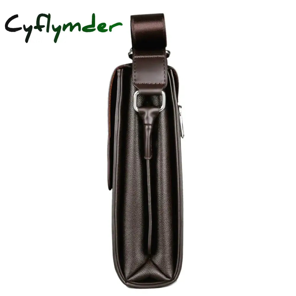 Cyflymder Business Men Messenger Bags Vintage Leather Crossbody Shoulder Bag For Male Brand Casual