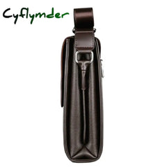 Cyflymder Business Men Messenger Bags Vintage Leather Crossbody Shoulder Bag For Male Brand Casual