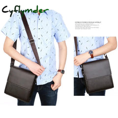 Cyflymder Business Men Messenger Bags Vintage Leather Crossbody Shoulder Bag For Male Brand Casual