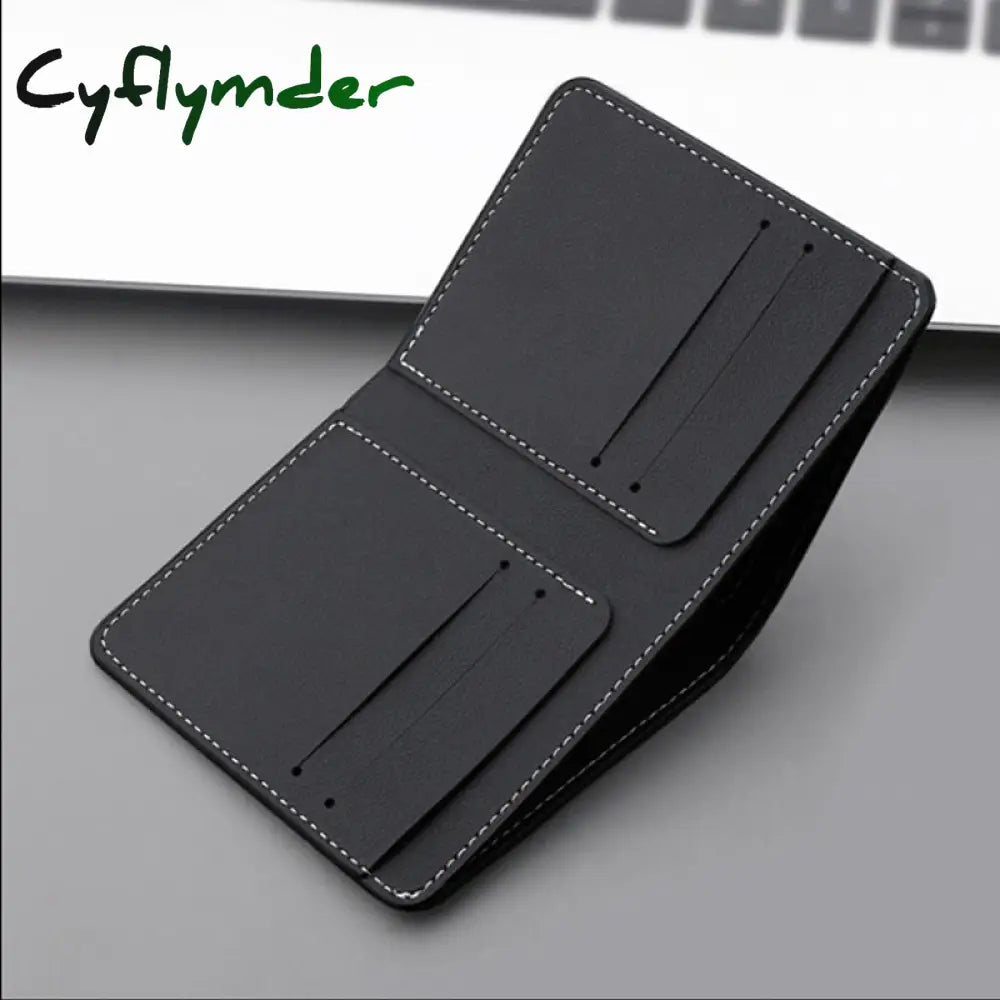 Cyflymder Business Men Wallet Black/Brown Short Male Purse Pu Leather Card Holder Case Man Money