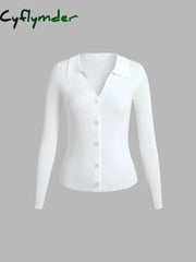 Cyflymder - Button Up Collared Cardigan Cardigans