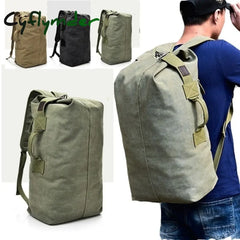 Cyflymder Canvas Backpack Men’s Bag Outdoor Sports Duffle Travel Rucksack Hiking Backpacks