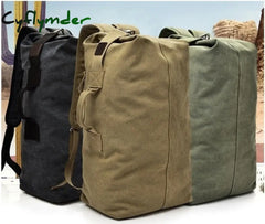 Cyflymder Canvas Backpack Men’s Bag Outdoor Sports Duffle Travel Rucksack Hiking Backpacks