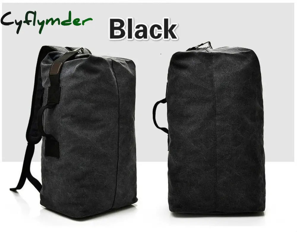 Cyflymder Canvas Backpack Men’s Bag Outdoor Sports Duffle Travel Rucksack Hiking Backpacks