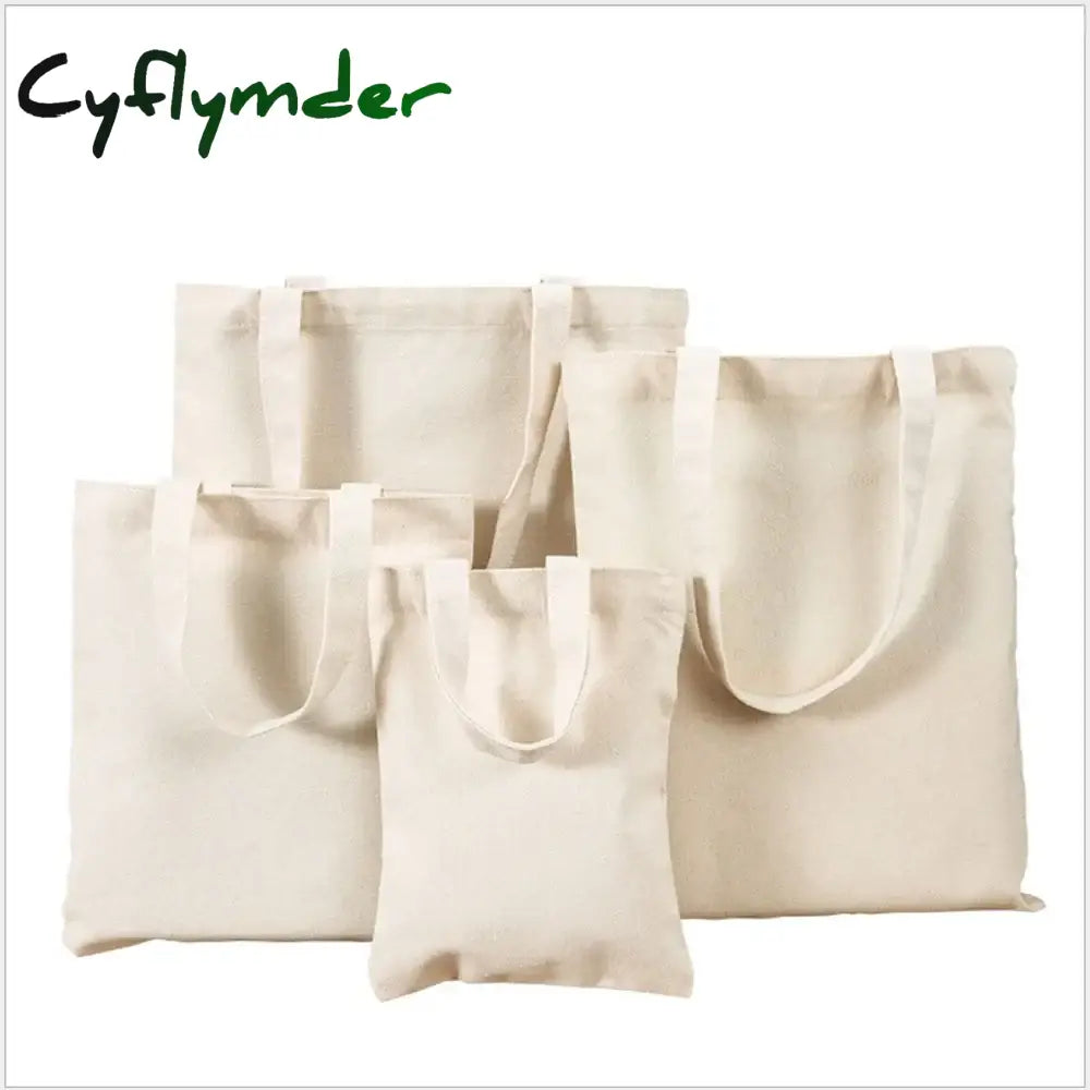 Cyflymder Canvas Bags Grocery Bag Food Shopper Eco-Friendly Foldable Folding Pocket Tote Portable