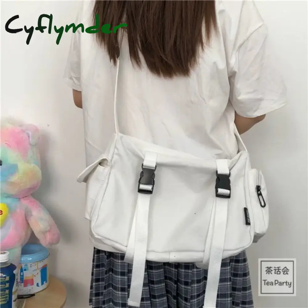 Cyflymder Canvas Crossbody Bags For Women Youth Men Fashion Casual Large Capacity Handbags Shoulder