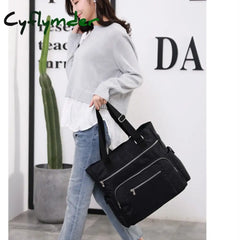 Cyflymder Canvas Handbag Fashion Women’s Shoulder Bag Leisure Messenger Light Crossbody Bags For