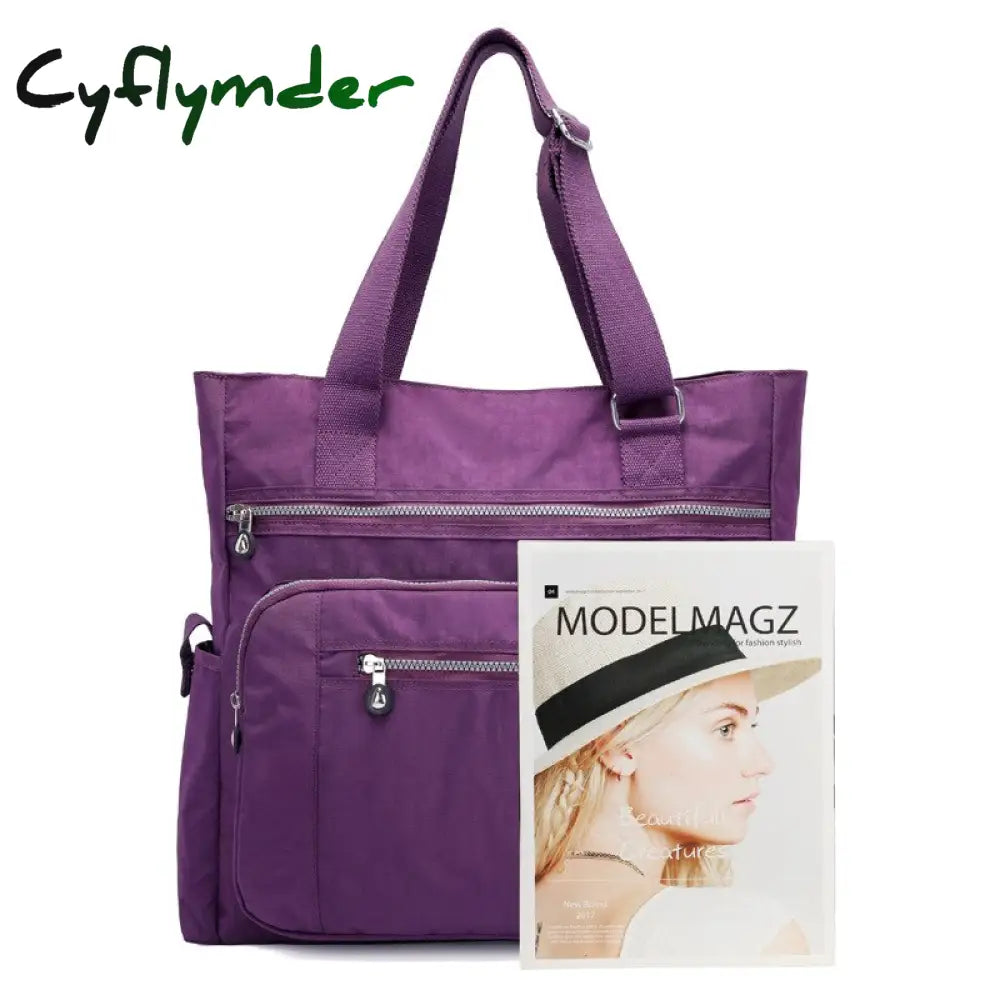 Cyflymder Canvas Handbag Fashion Women’s Shoulder Bag Leisure Messenger Light Crossbody Bags For