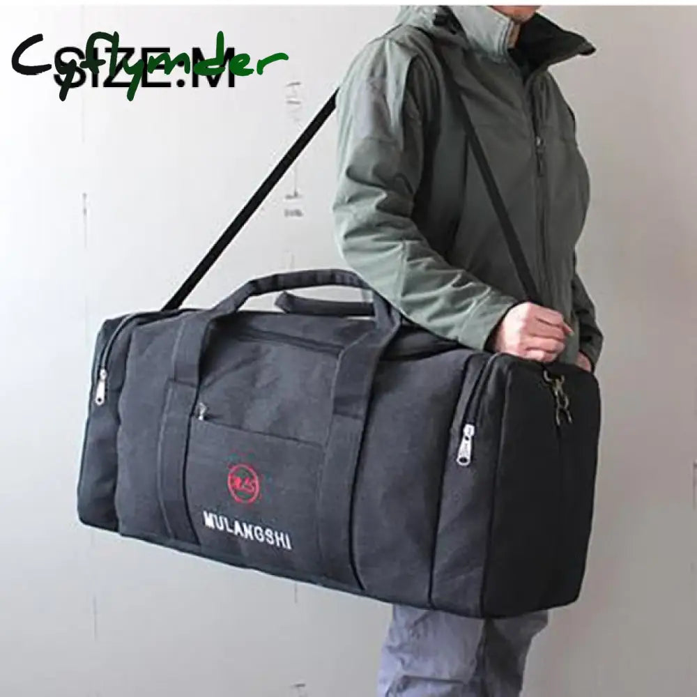 Cyflymder Canvas Men Travel Bags Large Capacity Duffel Hand Luggage Bag Multifunction Weekend Sac