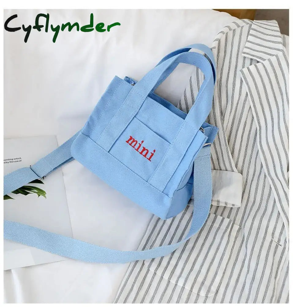 Cyflymder Canvas Messenger Bag For Women Mini Fresh Literature And Art Leisure Korean Simple