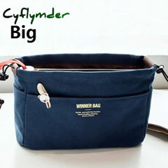 Cyflymder Canvas Purse Organizer Bag Inner Insert With Compartment Makeup Handbag Lots Of Pockets