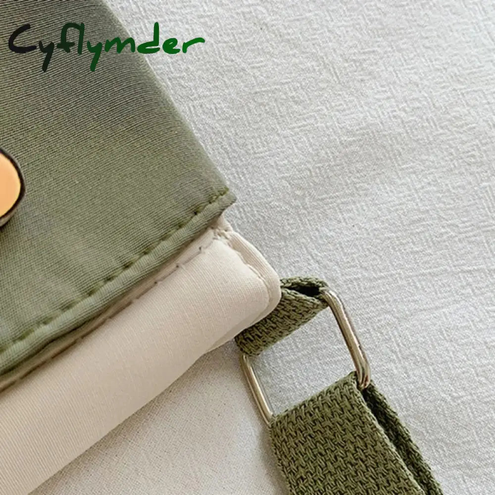Cyflymder Canvas Small Bag For Women Ins Japanese Crossbody Bags Cute Versatile Student Art One Shoulder Mobile