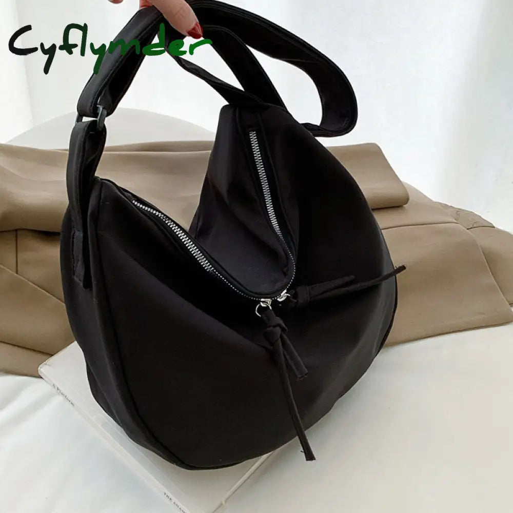 Cyflymder Canvas Women’s Bag Cheap Casual Large Capacity Shoulder Bags Fashion Zipper Handbags