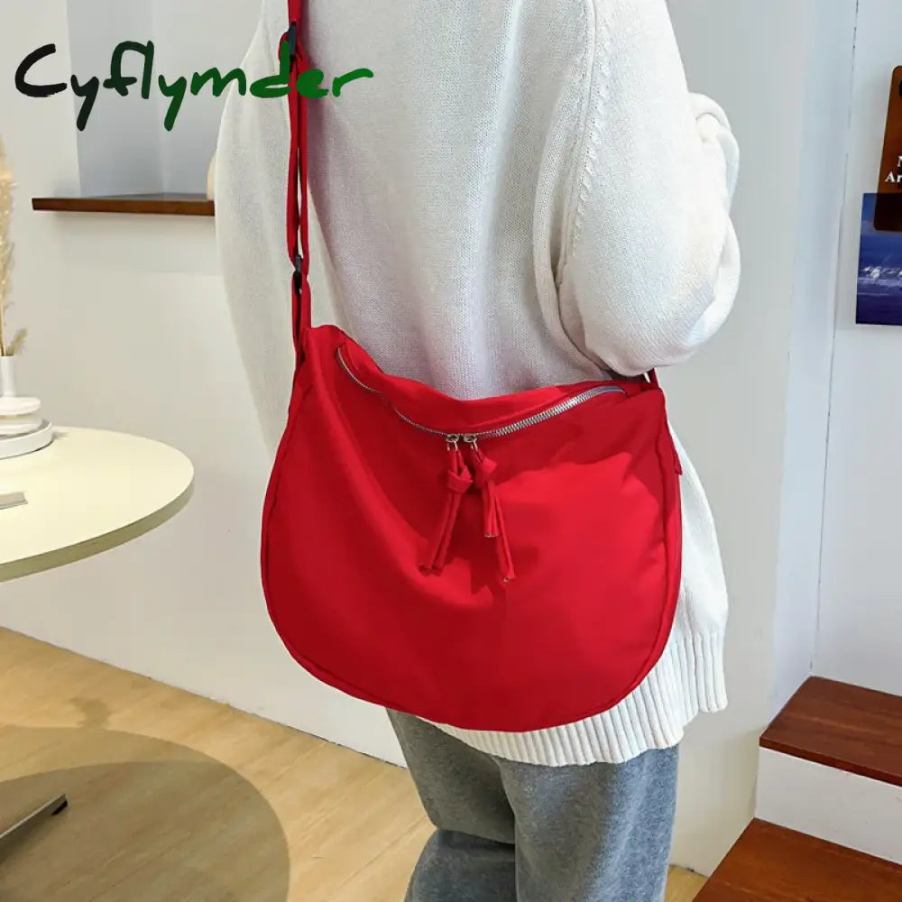 Cyflymder Canvas Women’s Bag Cheap Casual Large Capacity Shoulder Bags Fashion Zipper Handbags