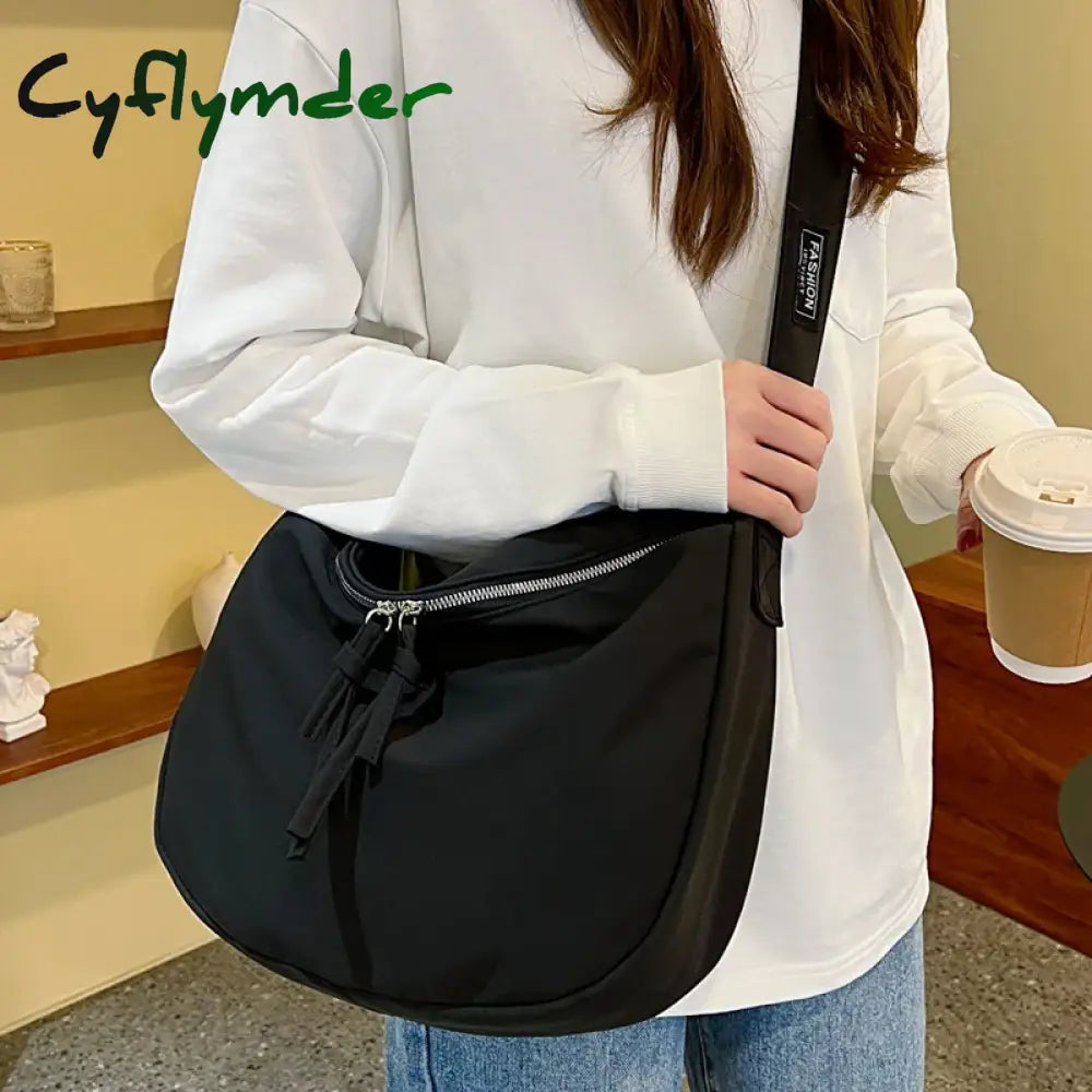 Cyflymder Canvas Women’s Bag Cheap Casual Large Capacity Shoulder Bags Fashion Zipper Handbags