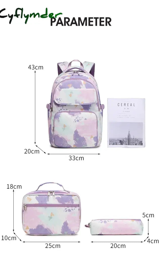 Cyflymder Cartoon 3D Creative Children School Bags Girls Sweet Kids Backpack Lightweight Waterproof