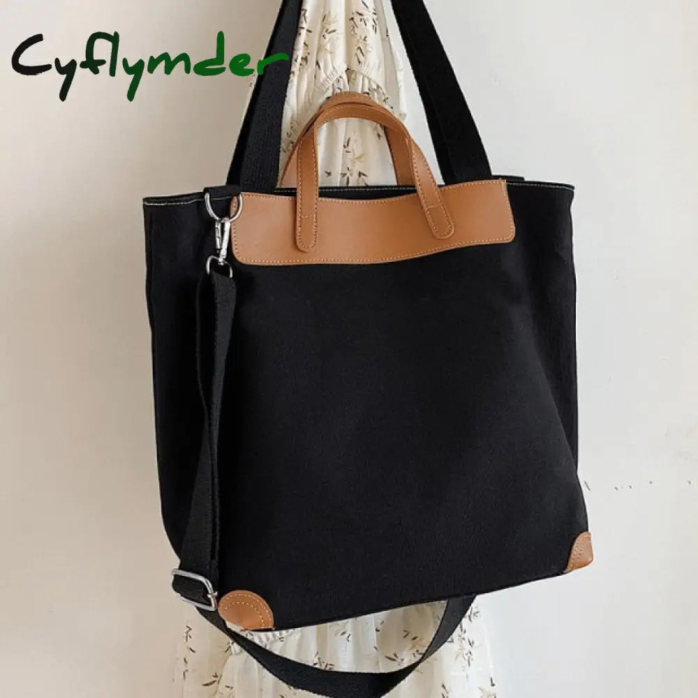 Cyflymder Casual Canvas Women Handbags Designer Letters Shoulder Crossbody Bags Female Large