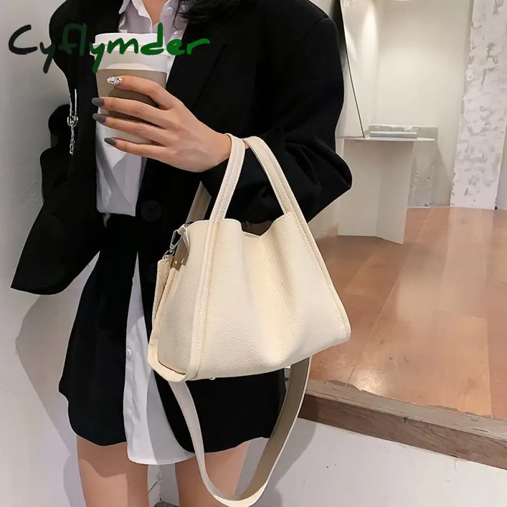 Cyflymder Casual Cute Small Pu Leather Crossbody Bags For Women Winter Shoulder Handbags Female