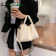 Cyflymder Casual Cute Small Pu Leather Crossbody Bags For Women Winter Shoulder Handbags Female