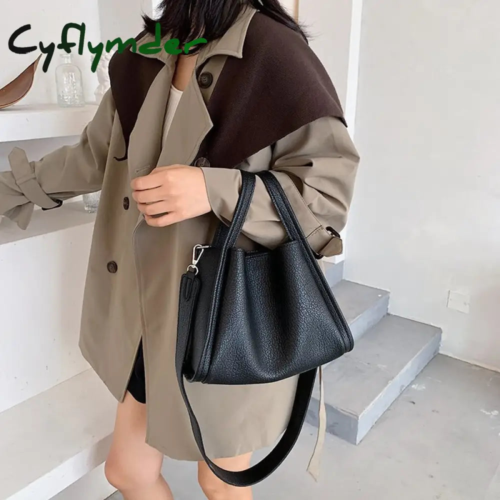 Cyflymder Casual Cute Small Pu Leather Crossbody Bags For Women Winter Shoulder Handbags Female