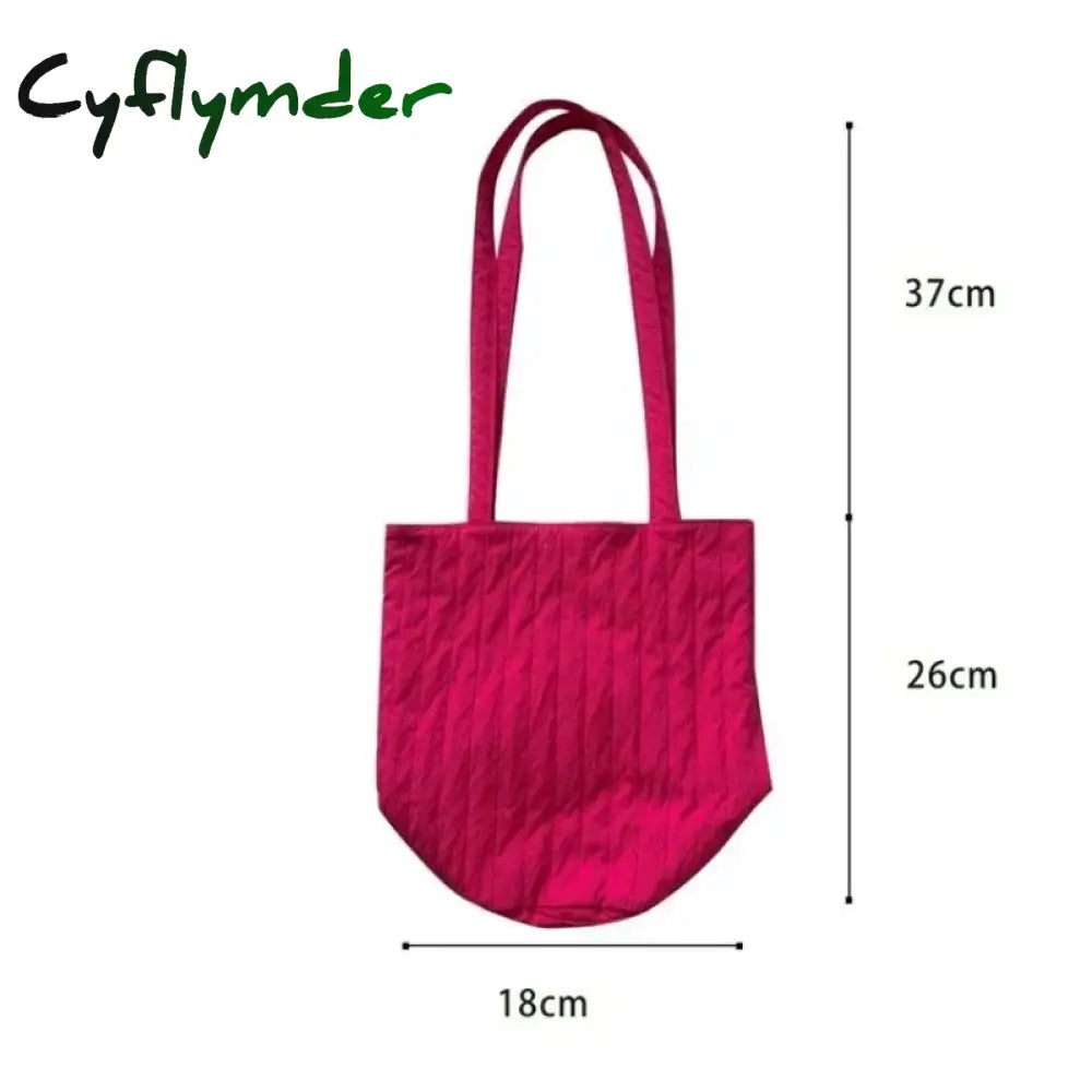 Cyflymder Casual Fashion Bag for Women Shopper Handbags Environmental Storage Reusable Shoulder Tote Bag School Bags