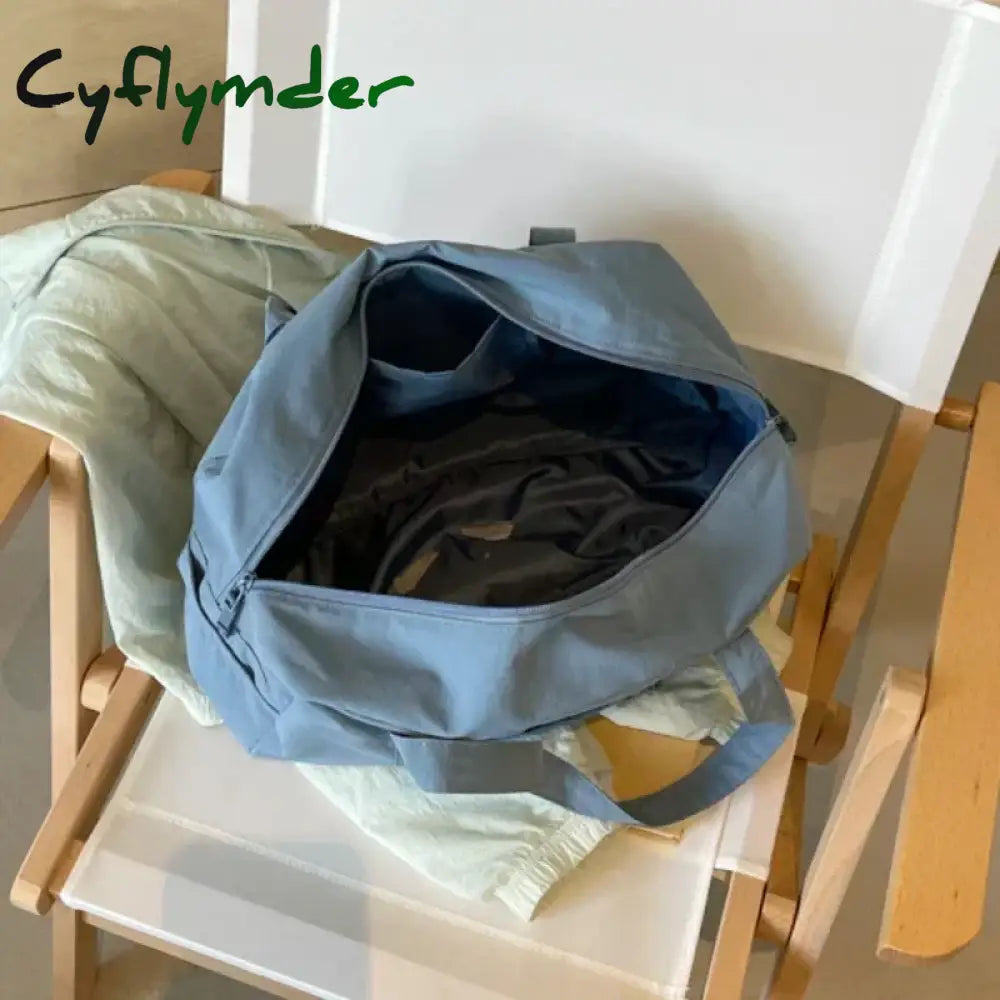 Cyflymder Casual Large Capaci Nylon Cloth Bag Women New Fashion Commuter Shoulder Bag Short-Distance Travel Bag Fitness