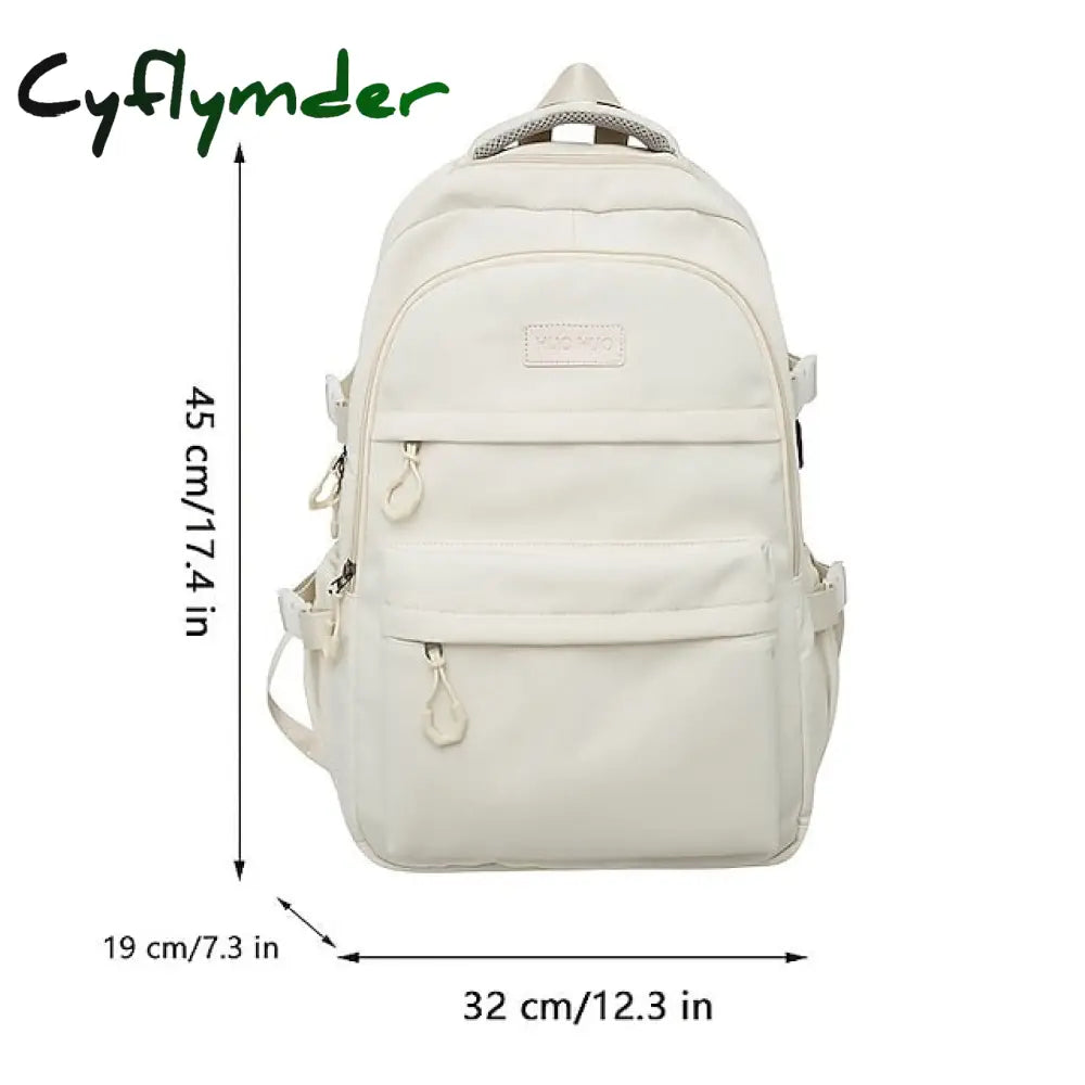 Cyflymder Casual Nylon Backpack For School And Travel - Stylish Durable Design Perfect Students