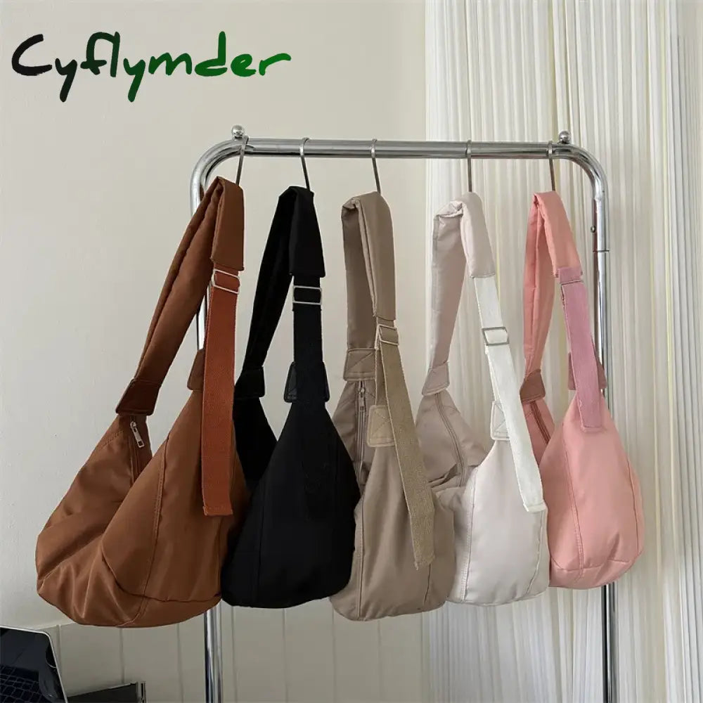 Cyflymder Casual Nylon Women Bags Shoulder Bag Woman Crossbody Hobo Dumpling Large Capacity Female