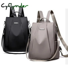 Cyflymder Casual Oxford Backpack Women Black Waterproof Nylon School Bags For Teenage Girls High