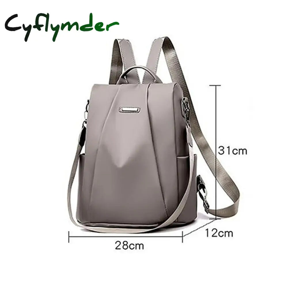 Cyflymder Casual Oxford Backpack Women Black Waterproof Nylon School Bags For Teenage Girls High