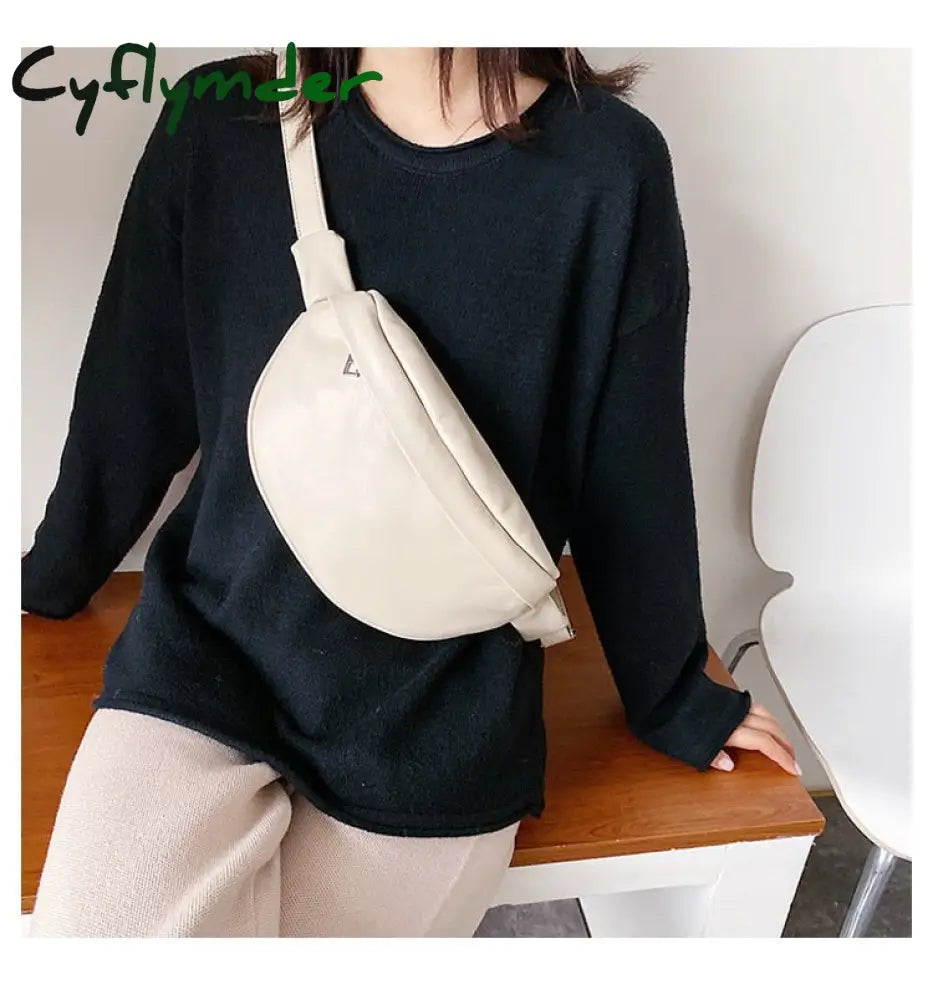 Cyflymder Casual Waist Bag Women Chest Shoulder Bags Female Pu Leather Belt Bolso Fanny Pack