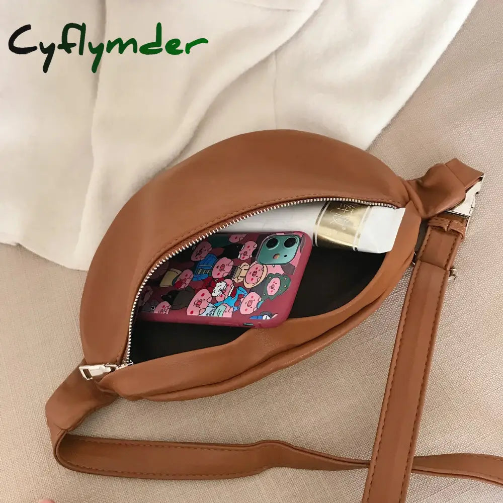 Cyflymder Casual Waist Bag Women Chest Shoulder Bags Female Pu Leather Belt Bolso Fanny Pack