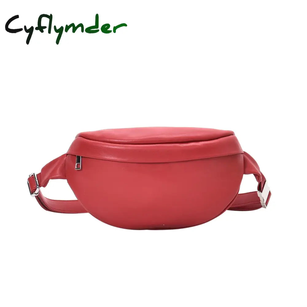 Cyflymder Casual Waist Bag Women Chest Shoulder Bags Female Pu Leather Belt Bolso Fanny Pack