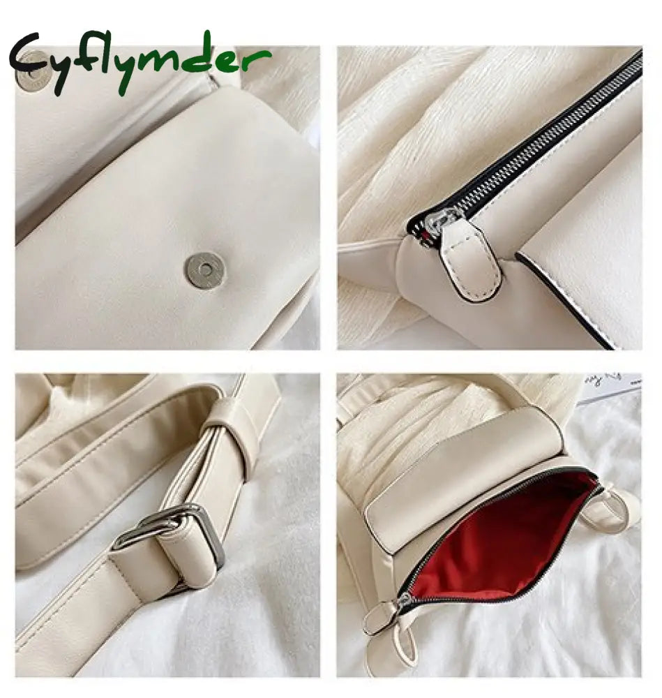 Cyflymder Casual Waist Bags For Women Leather Shoulder Bag Travel Small Chest Fanny Pack Belt