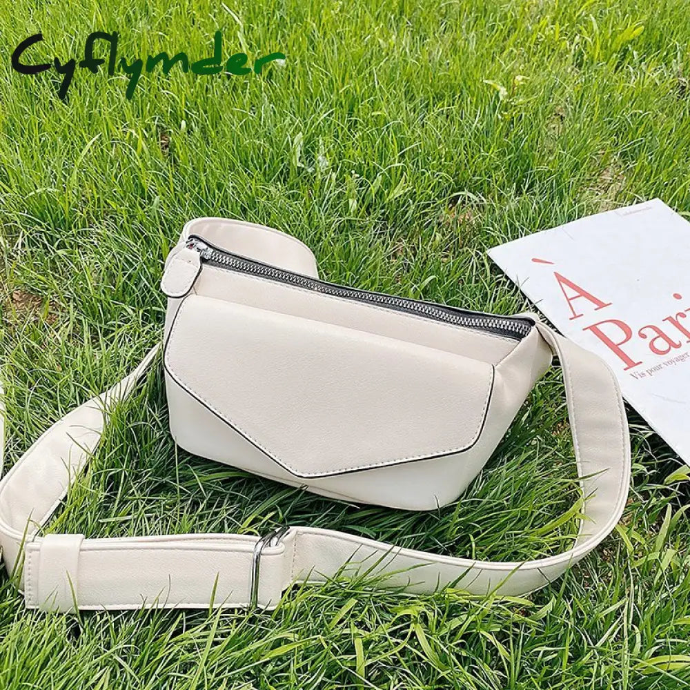 Cyflymder Casual Waist Bags For Women Leather Shoulder Bag Travel Small Chest Fanny Pack Belt