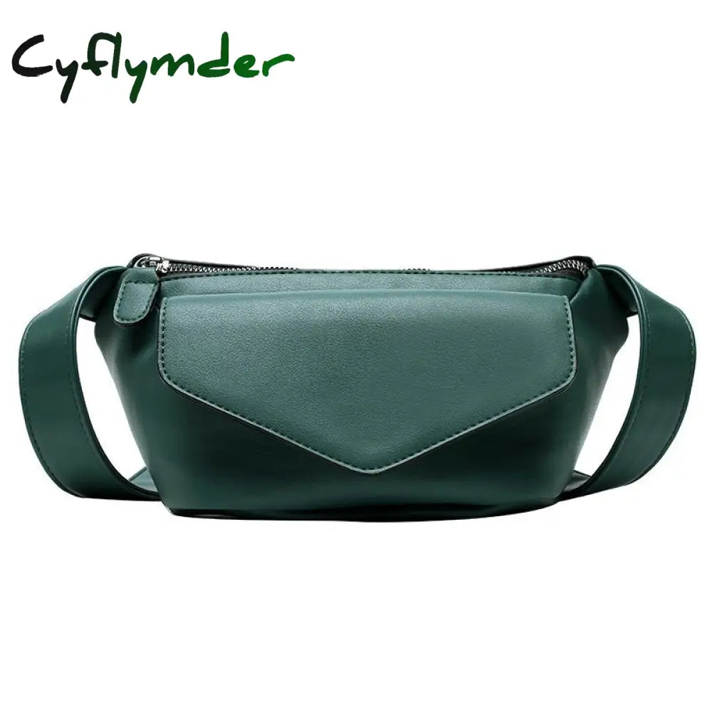 Cyflymder Casual Waist Bags For Women Leather Shoulder Bag Travel Small Chest Fanny Pack Belt