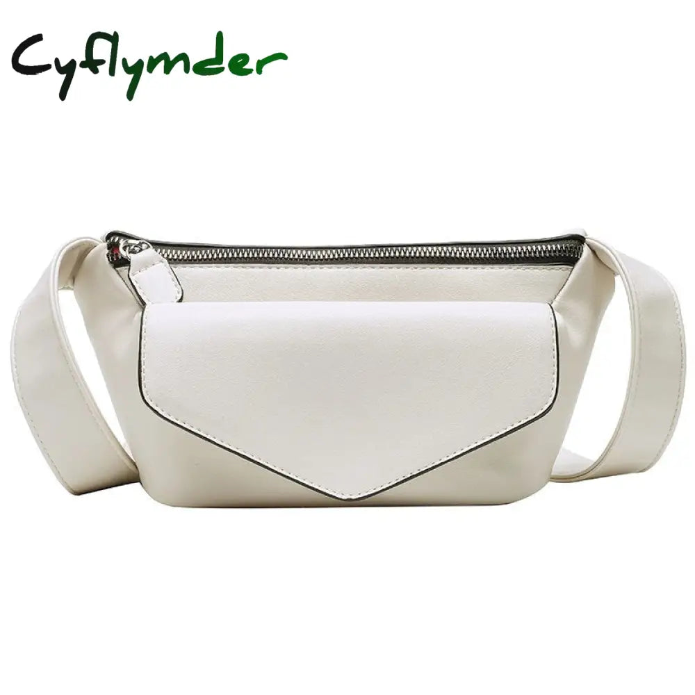 Cyflymder Casual Waist Bags For Women Leather Shoulder Bag Travel Small Chest Fanny Pack Belt