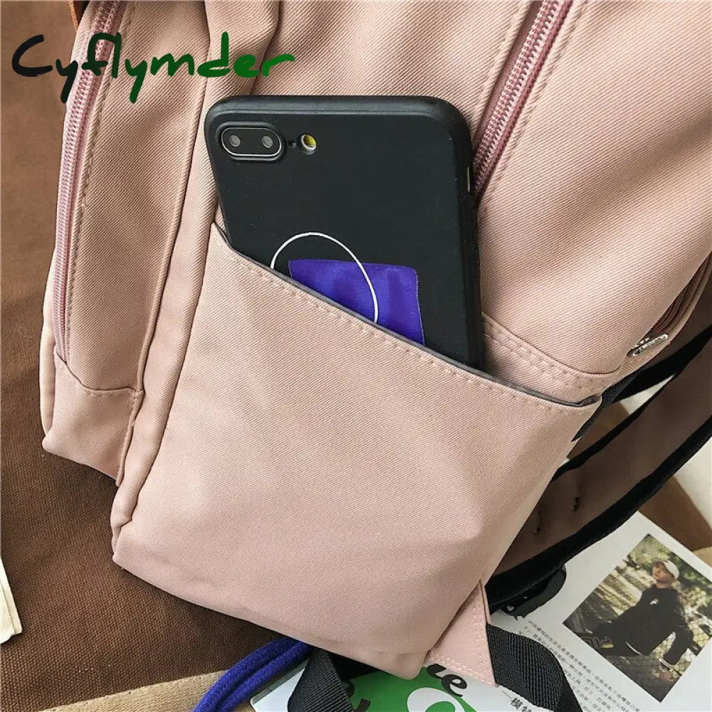 Cyflymder Casual Women Backpack Waterproof Nylon Female Shoulder Bag Large Capacity Travel Ladies
