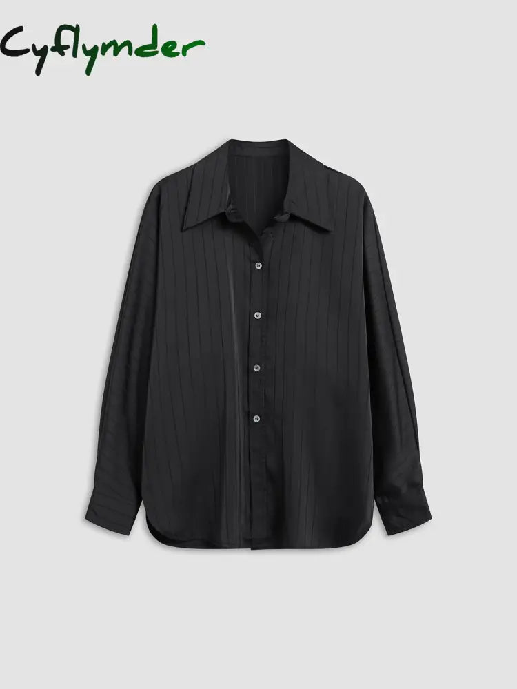 Cyflymder - Charlotte Oversized Button Up Collared Shirt Shirts