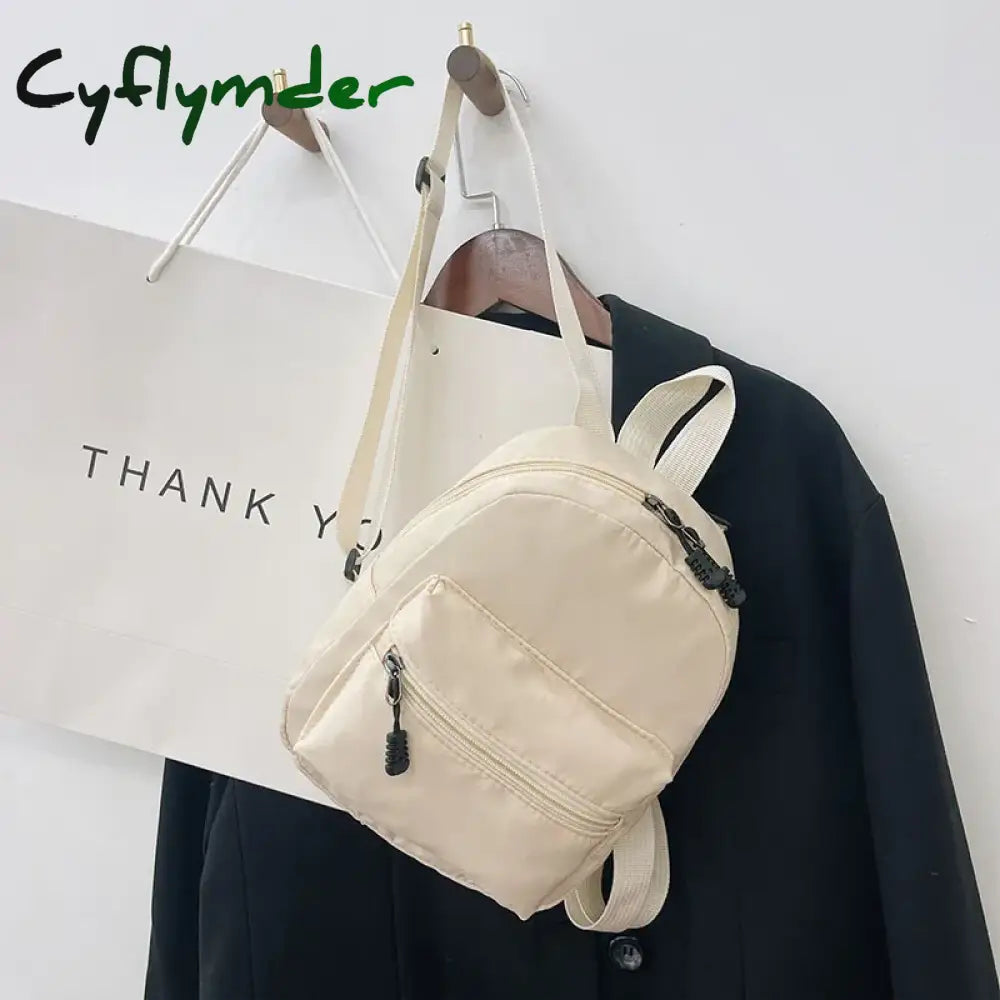 Cyflymder Classic Cute Solid Women Backpack High Quality Designer Nylon Causal For Girl Sweet