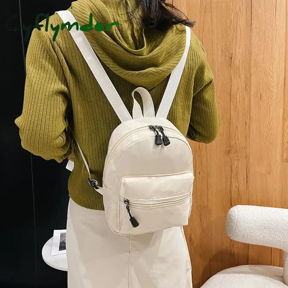 Cyflymder Classic Cute Solid Women Backpack High Quality Designer Nylon Causal For Girl Sweet