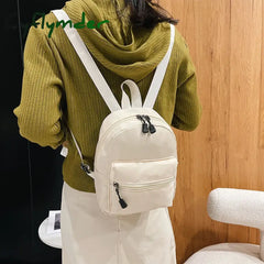 Cyflymder Classic Cute Solid Women Backpack High Quality Designer Nylon Causal For Girl Sweet